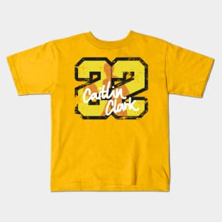 Caitlin Clark - 22 - retro style Kids T-Shirt